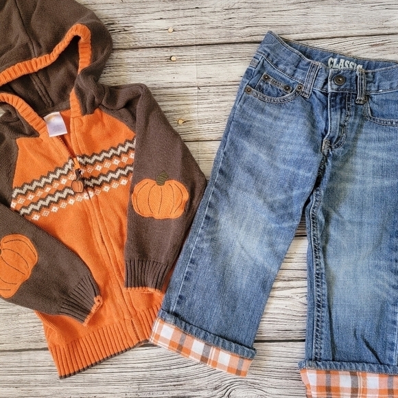Gymboree Pumpkin Sweater and Jeans Size 2T VGUC - Picture 4 of 5